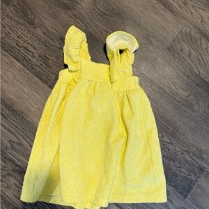 Janie and Jack Size 4 Yellow Sleeveless Dress with Ruffle Straps